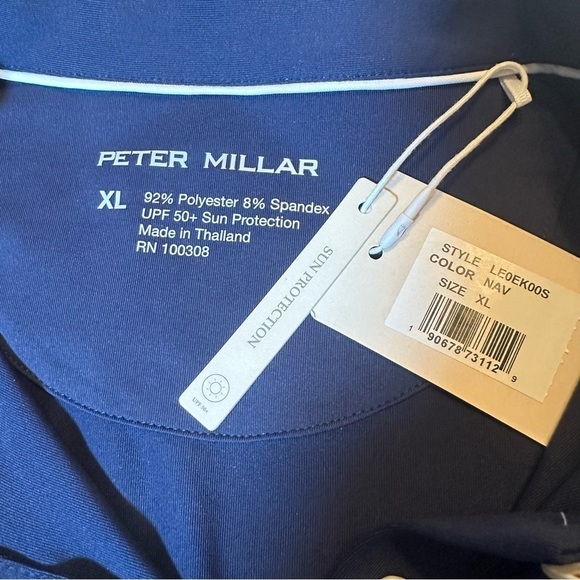 Peter Millar Perfect Fit Performance Polo Shirt Women's Navy Federated Hermes(b5 - Picture 5 of 9